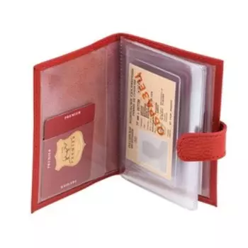 Обложка для автодокументов, цвет красный