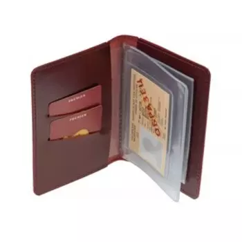 Обложка для автодокументов, цвет красный