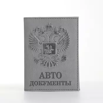 Обложка для автодокументов, цвет серый
