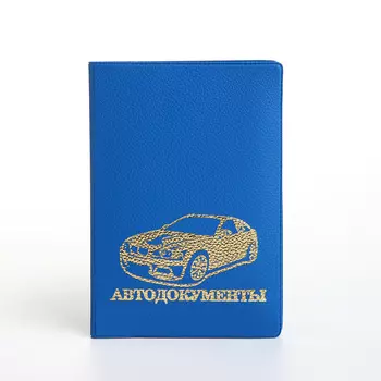 Обложка для автодокументов, цвет синий