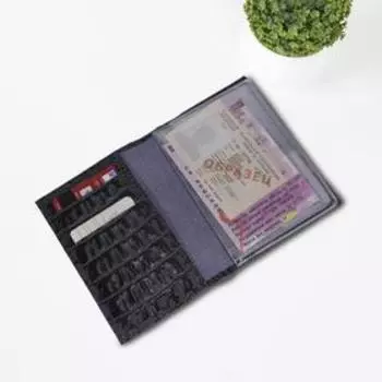 Обложка для автодокументов, цвет синий