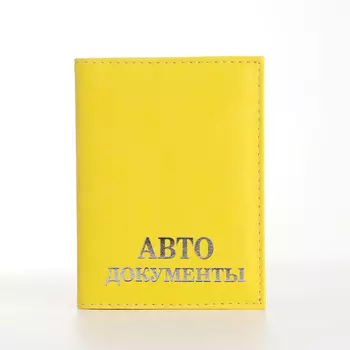 Обложка для автодокументов, цвет жёлтый
