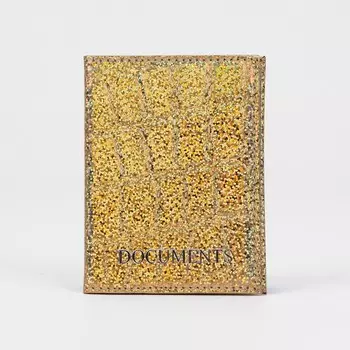 Обложка для автодокументов, цвет золотистый МИКС