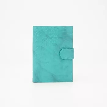Обложка для документов 3 в 1: для автодокументов, паспорта, купюр на кнопке TEXTURA, цвет бирюзовый