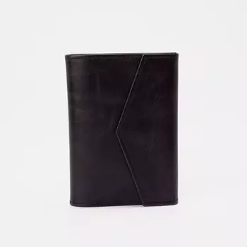 Обложка для документов 2 в 1, TEXTURA, на кнопке, для автодокументов и паспорта, чёрная