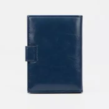 Обложка для автодокументов и паспорта, для купюр, цвет синий
