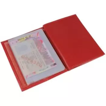 Обложка для автодокументов и паспорта, цвет красный