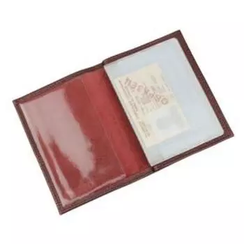 Обложка для автодокументов без застёжки, цвет бордовый