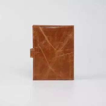 Обложка для автодокументов на клапане, цвет рыжий