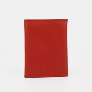 Обложка для автодокументов на кнопке, цвет красный