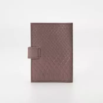 Обложка для автодокументов на кнопке TEXTURA, цвет тёмно-сиреневый