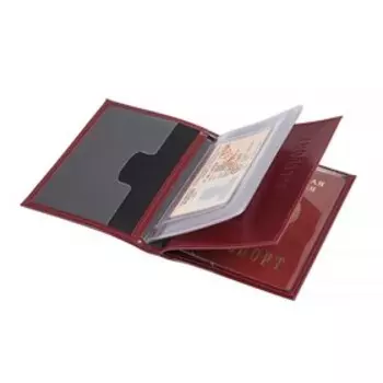 Обложка для автодокументов, цвет красный