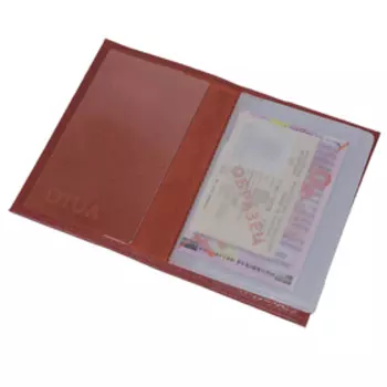 Обложка для автодокументов, цвет красный