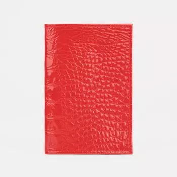 Обложка для паспорта, цвет алый