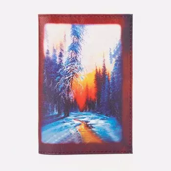 Обложка для паспорта, цвет бордовый