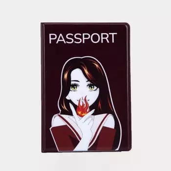 Обложка для паспорта, цвет бордовый