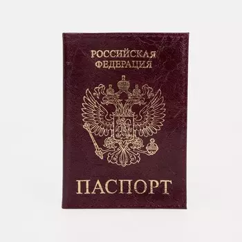 Обложка для паспорта, цвет бордовый