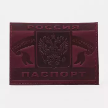 Обложка для паспорта, цвет бордовый