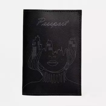 Обложка для паспорта, цвет чёрный
