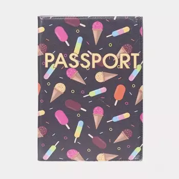 Обложка для паспорта, цвет чёрный