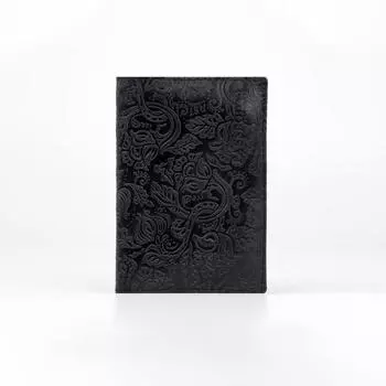 Обложка для паспорта, цвет чёрный, «Пионы»