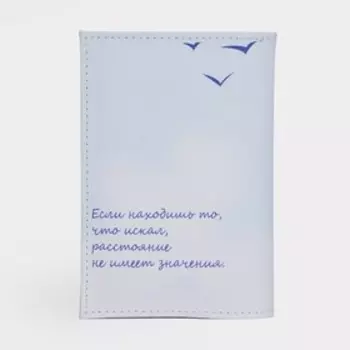 Обложка для паспорта, цвет голубой