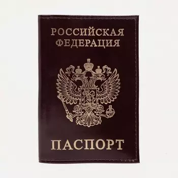 Обложка для паспорта, цвет коричневый