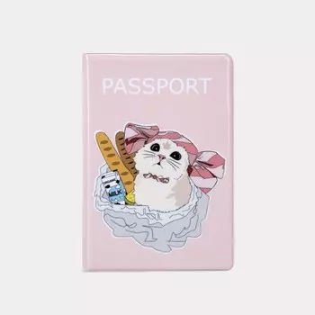 Обложка для паспорта, цвет розовый