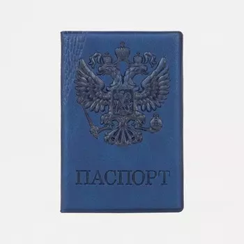 Обложка для паспорта, цвет синий