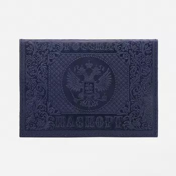 Обложка для паспорта, цвет синий