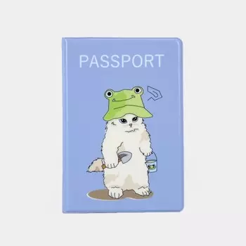 Обложка для паспорта, цвет голубой
