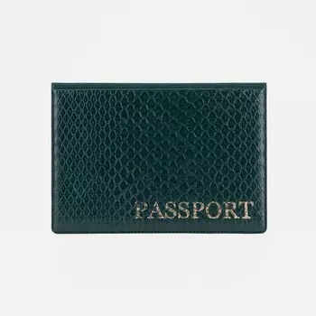 Обложка для паспорта, цвет зелёный