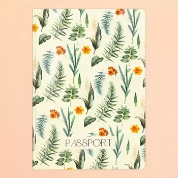 Обложка на паспорт «Цветы», ПВХ