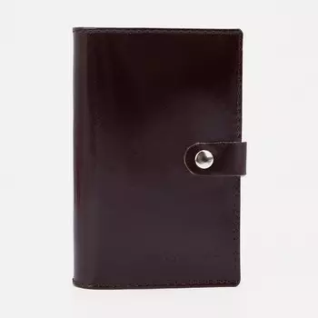 Обложка для паспорта на клапане, цвет коричневый