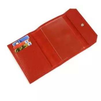 Обложка для паспорта на кнопке, цвет красный