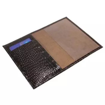 Обложка для паспорта, отдел для карт, цвет коричневый