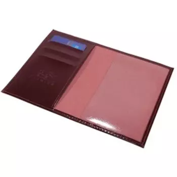 Обложка для паспорта, отдел для карт, цвет красный