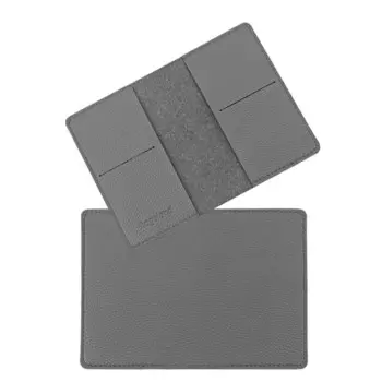 Обложка для паспорта (ВП002-05140) натуральная кожа, серый, 1х10х19,5 см