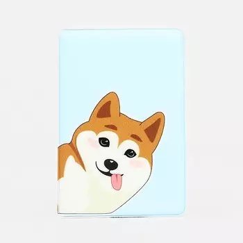 Обложка для проездного, пропуска, цвет голубой