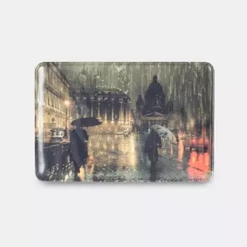 Обложка для проездного, пропуска, цвет коричневый/разноцветный