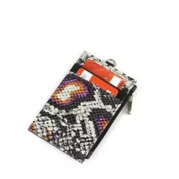 Обложка для пропуска, отдел для монет, цвет чёрный/разноцветный