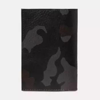 Обложка для военного билета, цвет чёрный/камуфляж