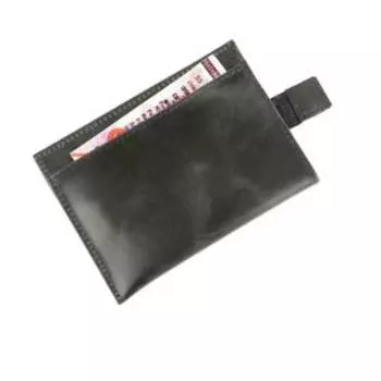 Обложка-футляр для паспорта П408, 1 карман, н/к, черный пулап