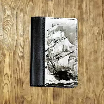 Обложка на паспорт, цвет чёрный