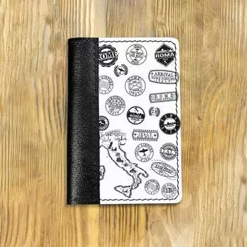 Обложка на паспорт, цвет чёрный