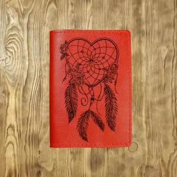 Обложка на паспорт, цвет красный