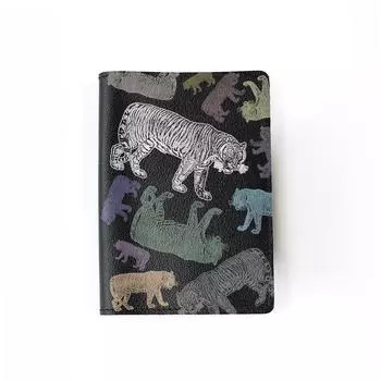 Обложка на паспорт "Тигриный принт", черная