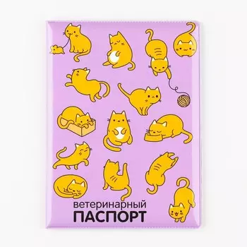 Обложка на ветеринарный паспорт «Рыжие коты»