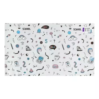 Обложка ПВХ 210 х 350 мм, 90 мкм, с принтом, для тетрадей и дневников