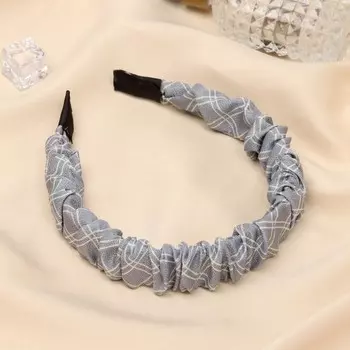 Ободок для волос «Браун», стиль, 2.5 см, серый